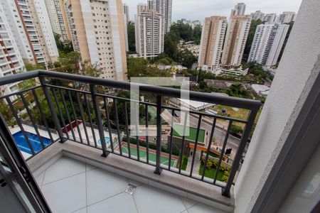 Varanda da Sala de apartamento para alugar com 2 quartos, 45m² em Vila Andrade, São Paulo
