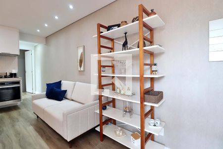 Sala de apartamento à venda com 1 quarto, 54m² em Campestre, Santo André