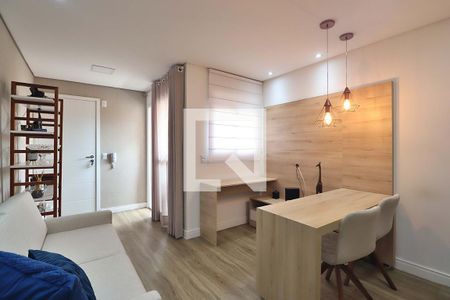 Sala de apartamento à venda com 1 quarto, 54m² em Campestre, Santo André