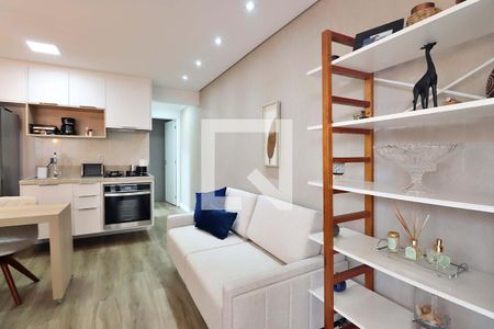 Sala de apartamento à venda com 1 quarto, 54m² em Campestre, Santo André