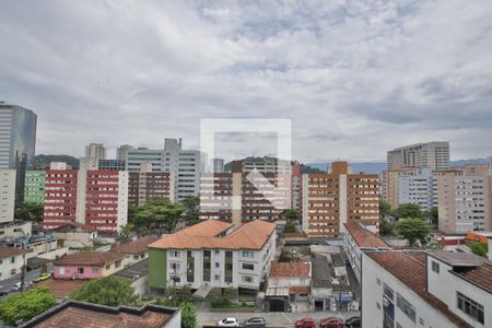 Vista da Sala de Estar e Jantar  de apartamento para alugar com 2 quartos, 90m² em Encruzilhada, Santos