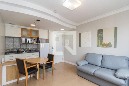 Sala/Cozinha de apartamento à venda com 1 quarto, 44m² em Rio Branco, Porto Alegre