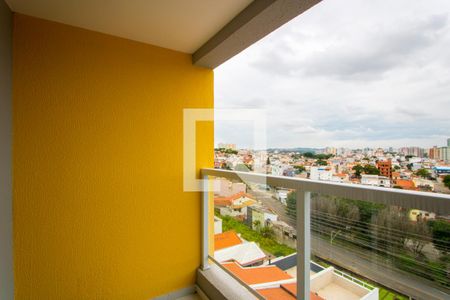 Varanda da sala de apartamento à venda com 2 quartos, 52m² em Vila Scarpelli, Santo André