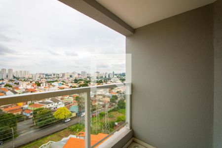 Varanda da sala de apartamento à venda com 2 quartos, 52m² em Vila Scarpelli, Santo André