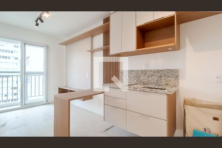 Sala e Cozinha de apartamento para alugar com 1 quarto, 32m² em Pinheiros, São Paulo