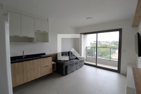Sala/Cozinha de apartamento para alugar com 1 quarto, 42m² em Indianópolis, São Paulo