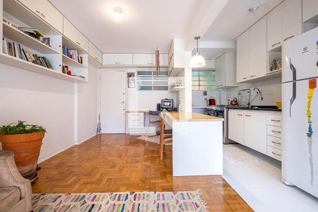 Sala/Cozinha de apartamento para alugar com 1 quarto, 40m² em Pinheiros, São Paulo