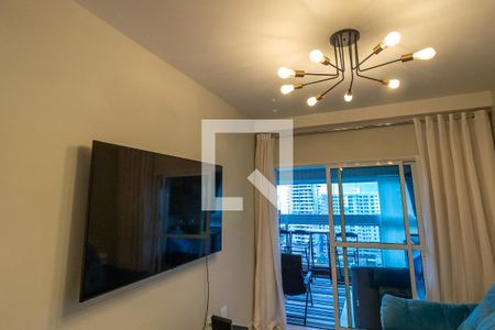 Detalhe da sala de apartamento para alugar com 3 quartos, 110m² em Caiçara, Praia Grande