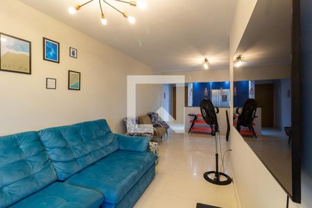 Sala de apartamento para alugar com 3 quartos, 110m² em Caiçara, Praia Grande