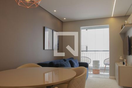 Detalhe Sala de apartamento à venda com 1 quarto, 38m² em Jardim Ampliação, São Paulo