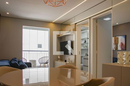 Detalhe Sala de apartamento à venda com 1 quarto, 38m² em Jardim Ampliação, São Paulo