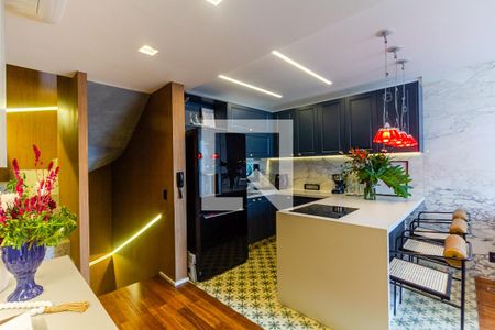 Sala/Cozinha de casa de condomínio à venda com 1 quarto, 138m² em Vila Nova Conceição, São Paulo