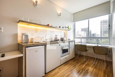 Cozinha de apartamento para alugar com 1 quarto, 39m² em Bela Vista, São Paulo