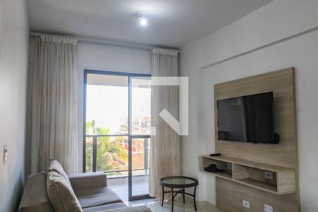 Sala de apartamento para alugar com 2 quartos, 70m² em Balneario Guarujá, Guarujá