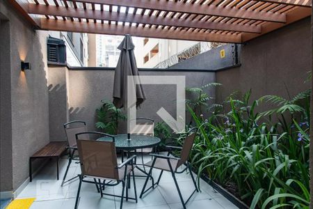 Área comum - Churrasqueira de kitnet/studio para alugar com 1 quarto, 27m² em Jardim Nélia, São Paulo