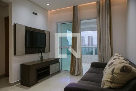 Sala de apartamento para alugar com 2 quartos, 82m² em José Menino, Santos