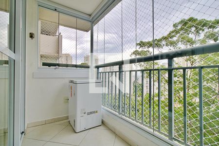 Varanda da Sala de apartamento à venda com 1 quarto, 38m² em Vila Andrade, São Paulo