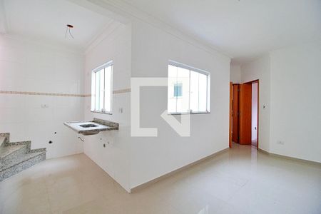 Sala/Cozinha de apartamento à venda com 2 quartos, 76m² em Parque Erasmo Assunção, Santo André