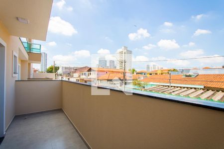 Varanda da sala de apartamento à venda com 2 quartos, 50m² em Jardim Ocara, Santo André