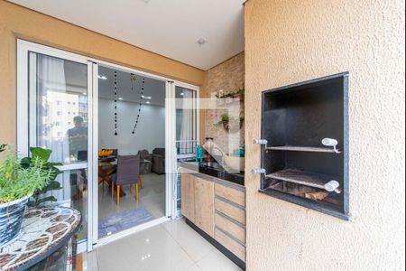 Varanda gourmet de apartamento à venda com 3 quartos, 87m² em Vila Valparaiso, Santo André