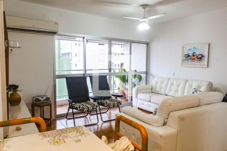 Sala de apartamento para alugar com 3 quartos, 126m² em Barra Funda, Guarujá