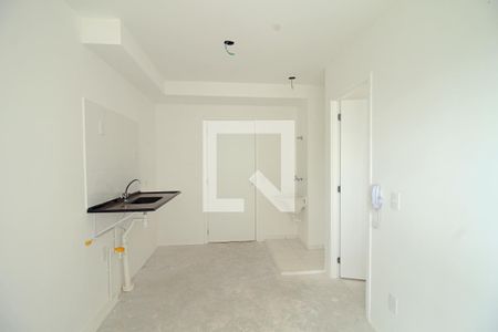 Sala e cozinha  de apartamento à venda com 1 quarto, 24m² em Paraíso do Morumbi, São Paulo