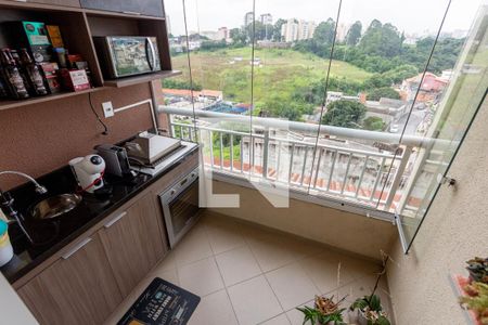 Varanda da Sala de apartamento à venda com 3 quartos, 65m² em Vila Caraguata, São Paulo