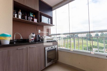 Varnda e Churrasqueira de apartamento à venda com 3 quartos, 65m² em Vila Caraguata, São Paulo