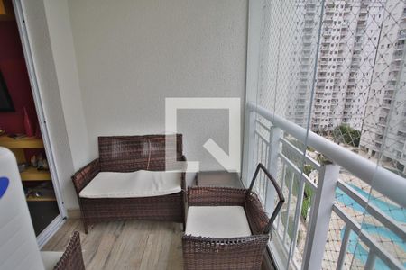 Varanda da Sala de Estar e Jantar  de apartamento para alugar com 2 quartos, 64m² em Marapé, Santos
