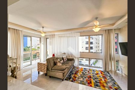 Sala de apartamento para alugar com 3 quartos, 120m² em Vila Alzira, Guarujá