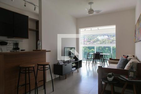 Sala de apartamento para alugar com 1 quarto, 48m² em José Menino, Santos