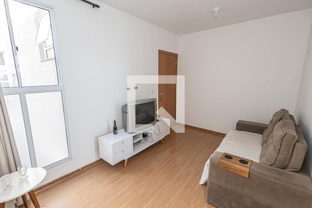 Sala de apartamento para alugar com 2 quartos, 40m² em Urca (justinópolis), Ribeirão das Neves