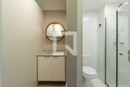 Studio para alugar com 26m², 1 quarto e sem vaga Studio para alugar com 26m², 1 quarto e sem vagaStudio - banheiro