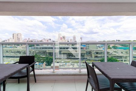 Varanda de kitnet/studio para alugar com 1 quarto, 43m² em Campo Belo, São Paulo