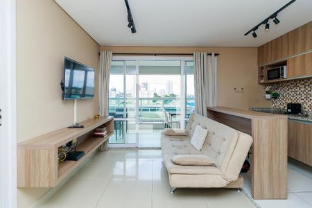 Sala de kitnet/studio para alugar com 1 quarto, 43m² em Campo Belo, São Paulo