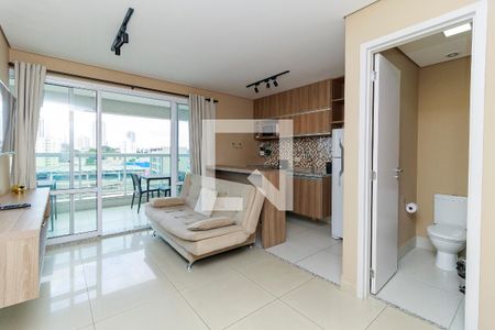 Sala de kitnet/studio para alugar com 1 quarto, 43m² em Campo Belo, São Paulo