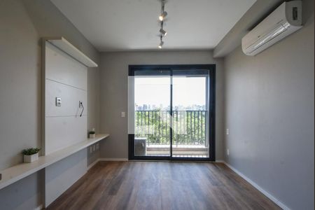 Sala / Dormitório  de kitnet/studio para alugar com 1 quarto, 24m² em Brooklin Paulista, São Paulo
