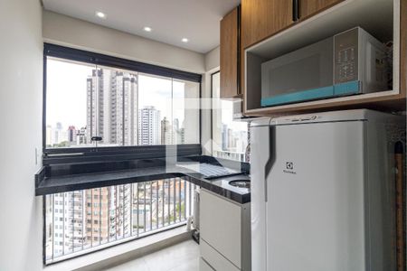 Studio - Cozinha e Varanda de apartamento à venda com 1 quarto, 22m² em Vila Mariana, São Paulo