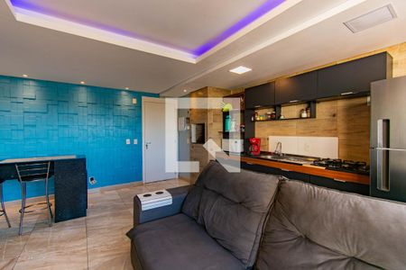 Sala / Cozinha de apartamento à venda com 2 quartos, 53m² em Bairro Fátima, Canoas