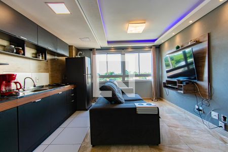 Sala / Cozinha de apartamento à venda com 2 quartos, 53m² em Bairro Fátima, Canoas