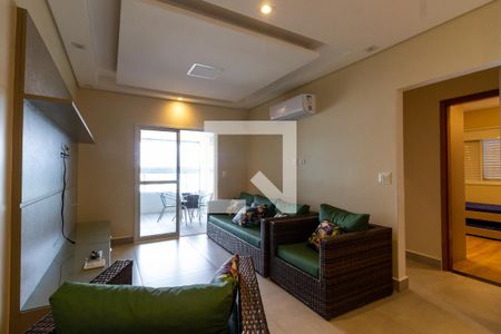 Sala de apartamento para alugar com 3 quartos, 125m² em Caiçara, Praia Grande