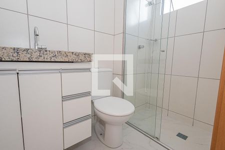 Banheiro da Suíte de apartamento à venda com 2 quartos, 55m² em Castelo, Belo Horizonte