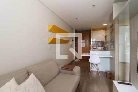 Apartamento para alugar com 44m², 1 quarto e 2 vagasSala
