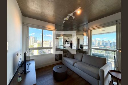 Sala de apartamento para alugar com 1 quarto, 69m² em Cidade Monções, São Paulo