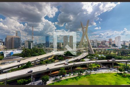 Varanda, vista  de apartamento à venda com 1 quarto, 69m² em Cidade Monções, São Paulo