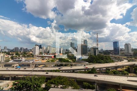 Varanda, vista  de apartamento à venda com 1 quarto, 69m² em Cidade Monções, São Paulo