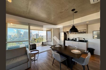 Sala de apartamento para alugar com 1 quarto, 69m² em Cidade Monções, São Paulo