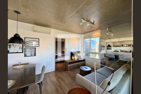 Sala de apartamento para alugar com 1 quarto, 69m² em Cidade Monções, São Paulo