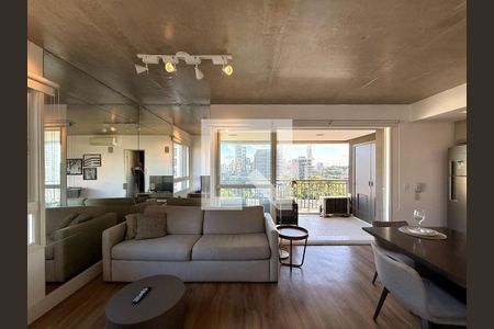 Sala de apartamento para alugar com 1 quarto, 69m² em Cidade Monções, São Paulo