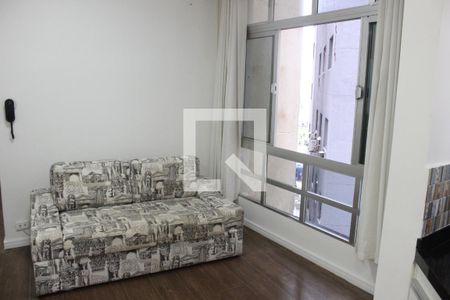 Sala de apartamento para alugar com 1 quarto, 50m² em Itararé, São Vicente